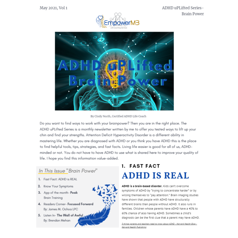 May 2021- ADHD uPLifted Series on Brainpower