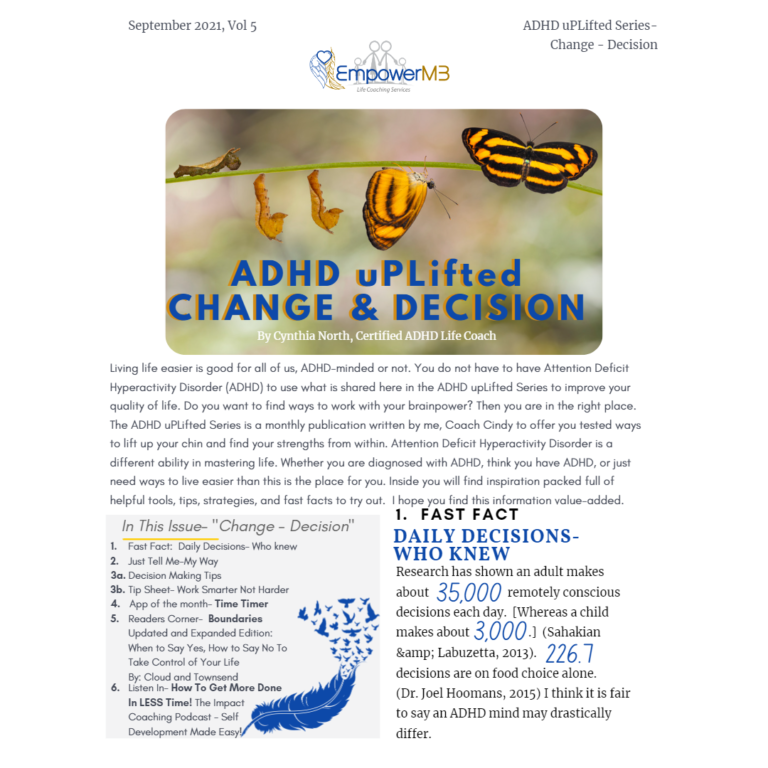 September 2021- ADHD uPLifted Series on Change & Decision