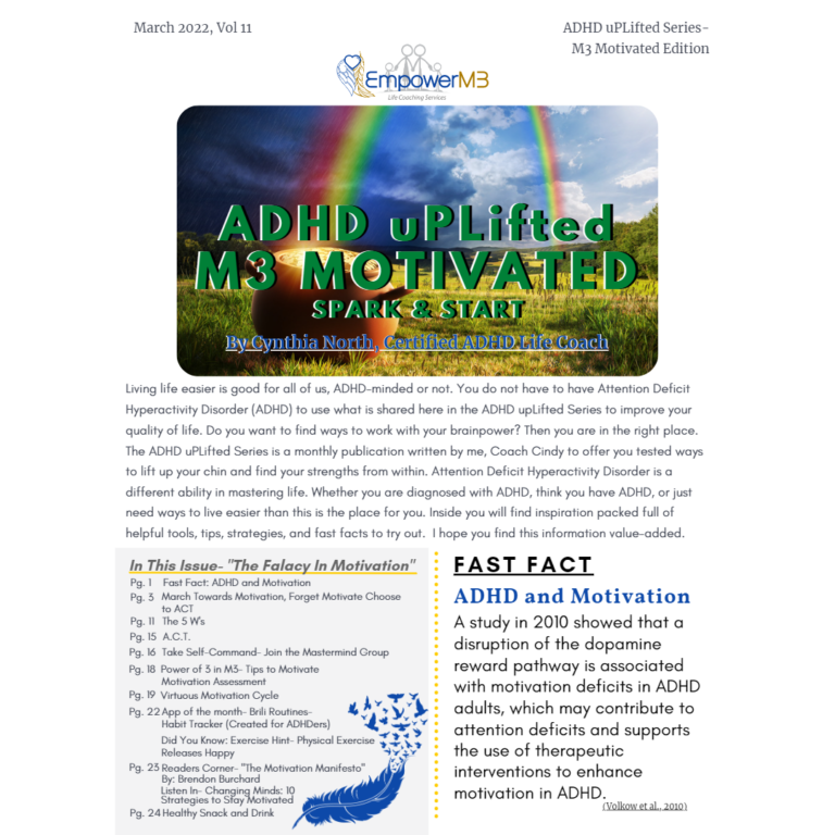 March 2022- ADHD uPLifted Series- M3 Motivated Edition