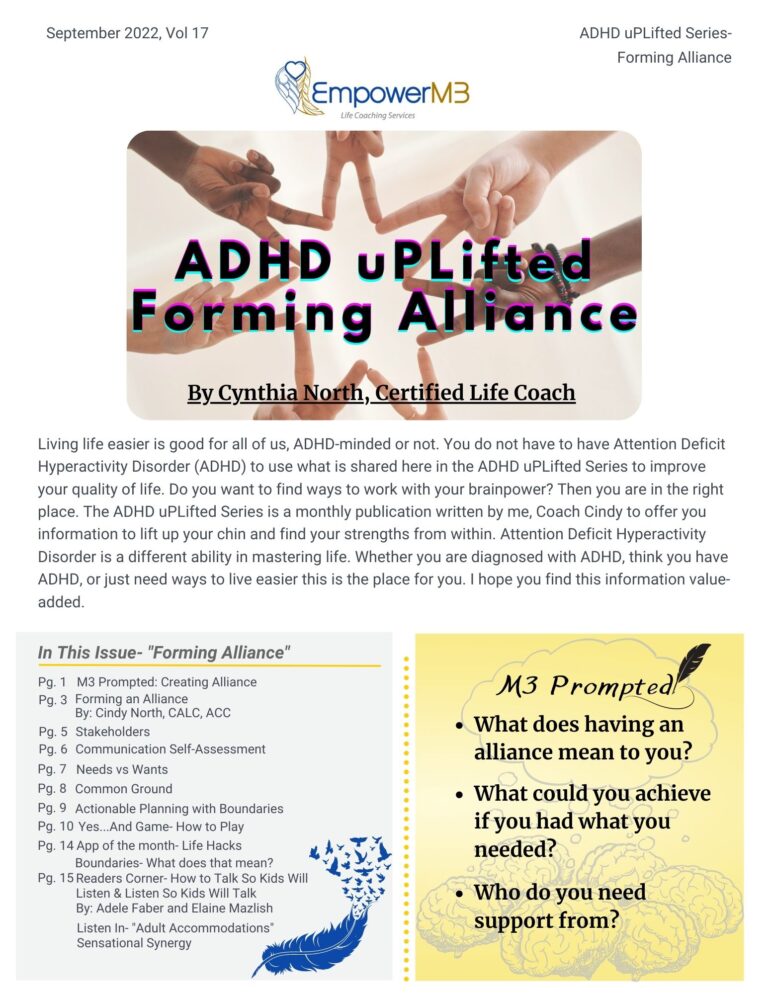 Forming Alliance an ADHD uPLifted Series- September 2022