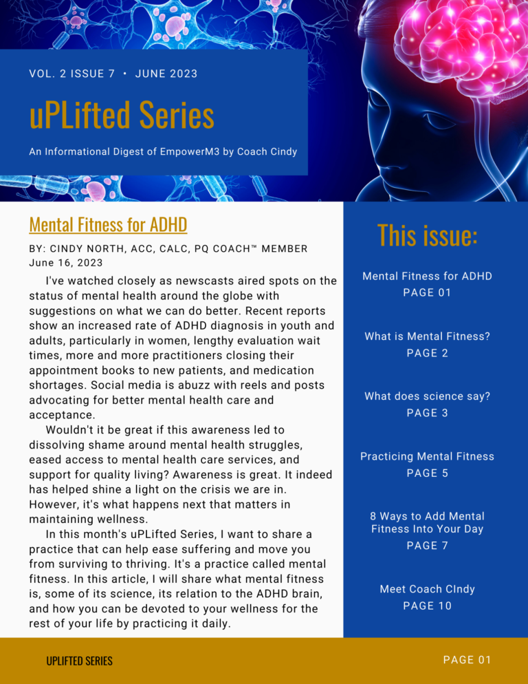 Mental Fitness For ADHD- An uPLifted Series- June 2023