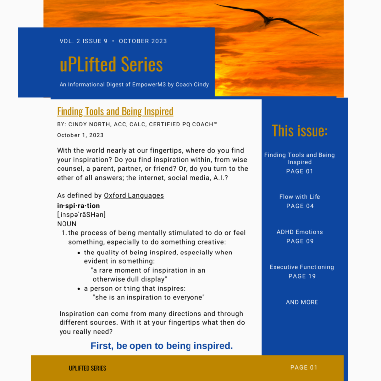 Finding Tools and Being Inspired-An uPLifted Series- October 2023