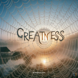 Greatness spelled out in a cobweb