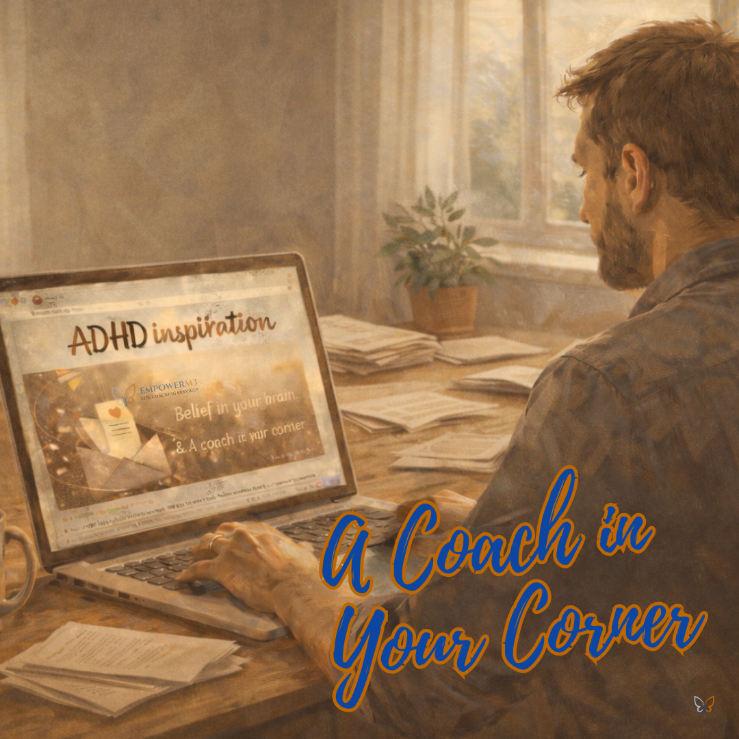 A man reading email for ADHD inspiration