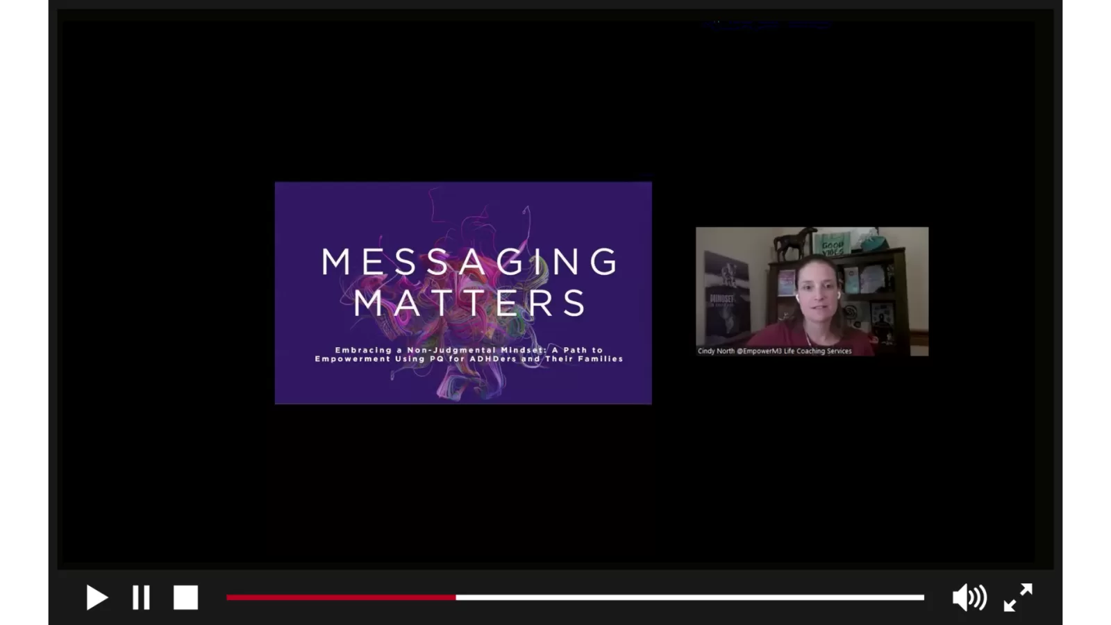 Cindy presenting during an online workshop